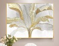 Gold silver leaf wall decor